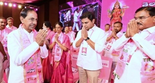 TRS celebrates foundation day on grand scale
