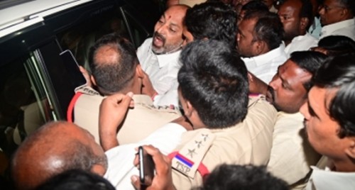 Telangana BJP chief placed under house arrest to foil march