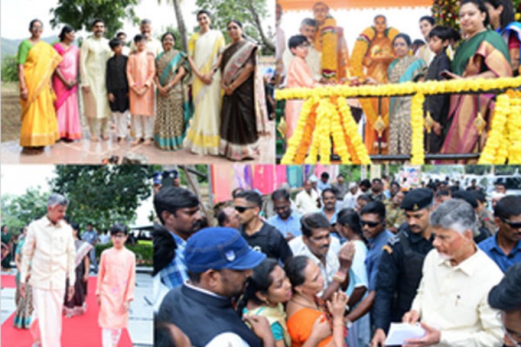 Andhra Pradesh CM celebrates Sankranti with family in native village
