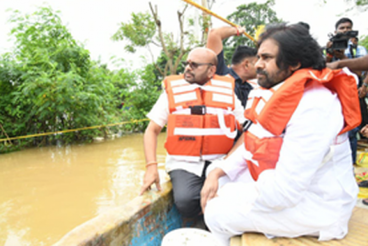 Andhra's Deputy CM reviews flood situation in Eluru district