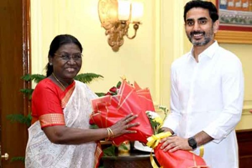 Amaravati Bill Move: Lokesh Meets President Murmu, Shares Key Message