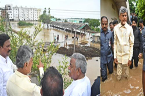 CM Chandrababu Naidu leads from front to provide relief to flood-hit people