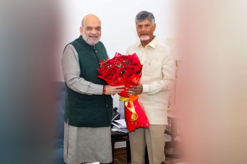 Chandrababu Naidu Meets Amit Shah, Seeks Statutory Status for Amaravati