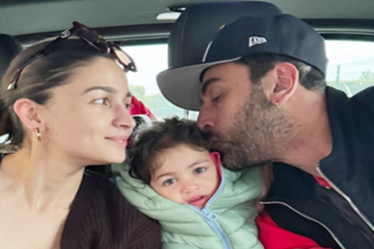 Ranbir Kapoor plants a sweet kiss on daughter Raha as she turns 2