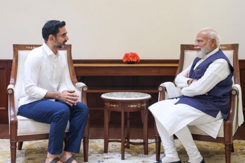 Lokesh meets PM Modi, thanks him for passing Amaravati Bill
