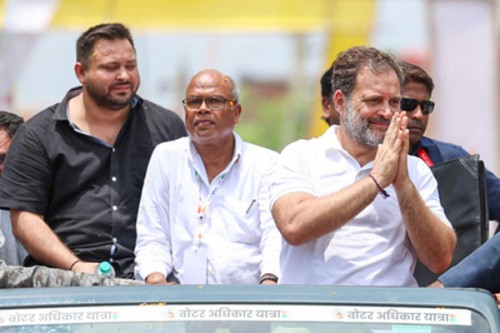 Will work to make Rahul Gandhi next PM: Tejashwi Yadav at Voter Adhikar Yatra 