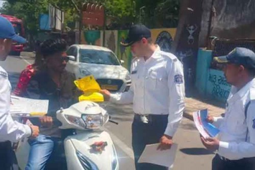 Gujarat Police launches month-long helmet drive, begins checks at govt offices
