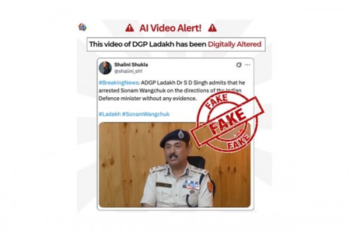 Digitally altered video of Ladakh DGP circulating on social media: Govt Fact Check