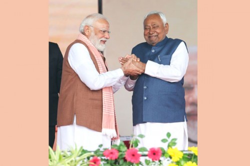 NDA show of strength: Nitish Kumar takes oath as Bihar CM for 10th time, PM Modi attends ceremony