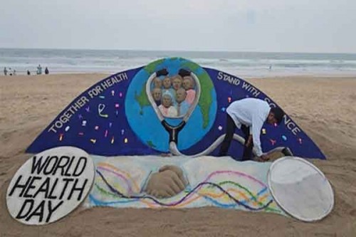 World Health Day: Stunning Puri Beach Sand Art Honors Frontline Heroes