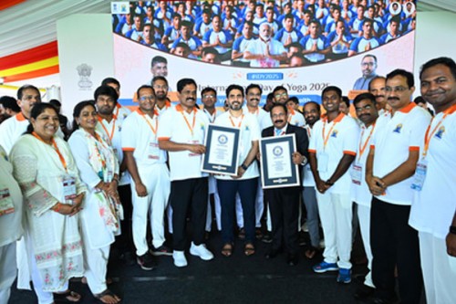 Vizag Yoga event sets new Guinness World Record