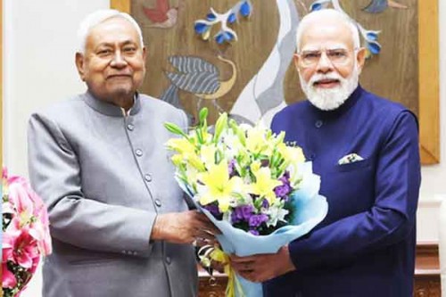 'Made indelible contribution to Bihar's development': PM Modi congratulates Nitish Kumar on RS oath
