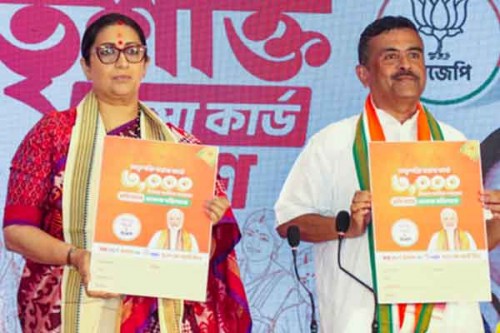 Trinamool files MCC violation complaint with ECI against Smriti Irani, Suvendu Adhikari