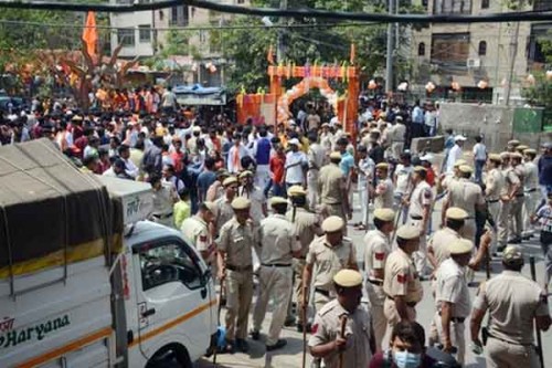 Security beefed up in Delhi's Jahangirpuri on Hanuman Jayanti