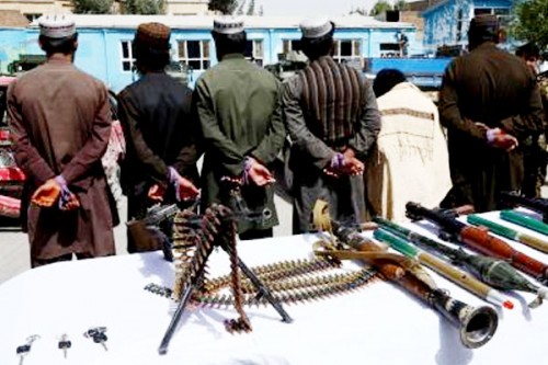 Afghan police seize weaponries, ammunition in Helmand province