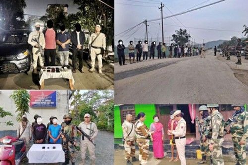 Security forces apprehend 7 militants in Manipur, recover arms and stolen cars