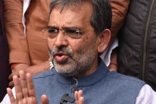 Upendra Kushwaha says stones pelted on his convoy in Bhojpur
