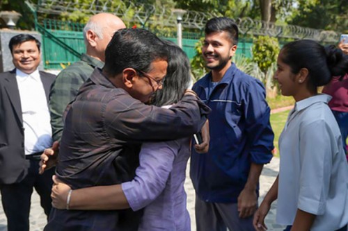 Tears, hugs and smiles: Emotional scenes unfold as Kejriwal gets relief in liquor policy case 