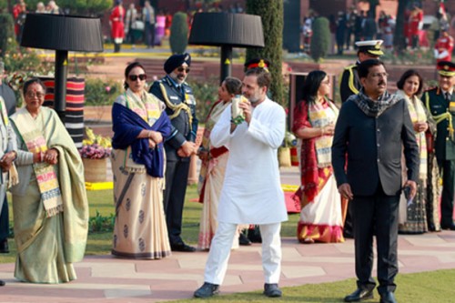 Reveals his hatred: BJP, JD(U) after HM Shah accuses Rahul Gandhi of disrespecting Assamese clothing