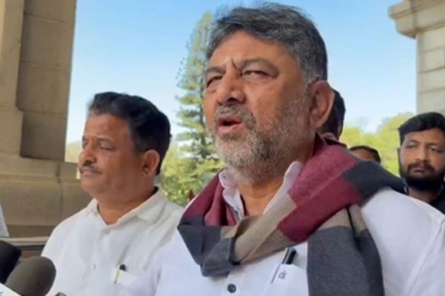 BJP-JD(S) harassing Dalit Minister, alleges Karnataka Deputy CM Shivakumar amid overnight protest