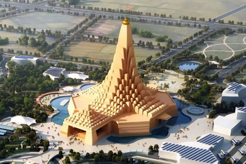 Adani Completes World's Largest Temple Foundation at Umiya Dham Near Ahmedabad