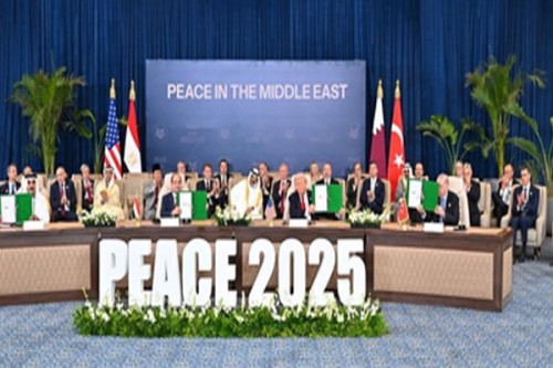 Document to support Gaza ceasefire deal signed at summit in Egypt's Sharm el-Sheikh