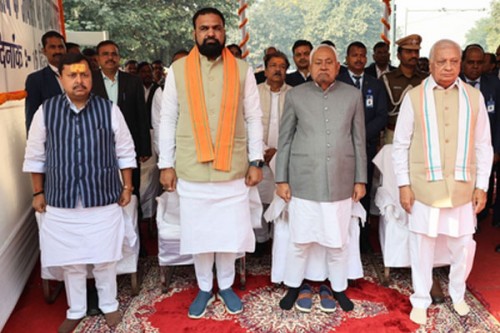 Nitish Kumar congratulates newly appointed BJP Working President Nitin Nabin