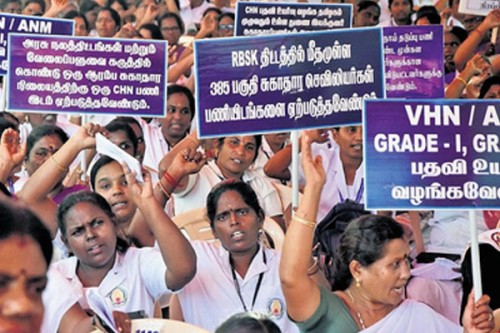 TN contract nurses' strike enters fifth day, Health Minister offers assurances on regularisation, benefits
