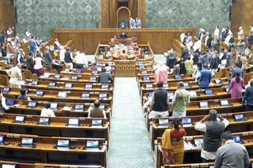 Lok Sabha suspends 8 Oppn MPs for 'disrupting' proceedings, throwing papers at Chair