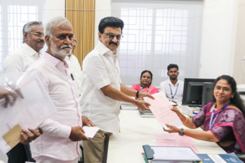 Stalin files nomination from Kolathur, exudes confidence of DMK-led alliance's victory