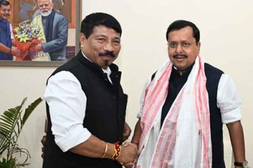 Asom Gana Parishad leaders meet BJP chief Nitin Nabin in Delhi
