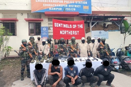 5 Kuki militants among 12 extremists held in Manipur; arms seized