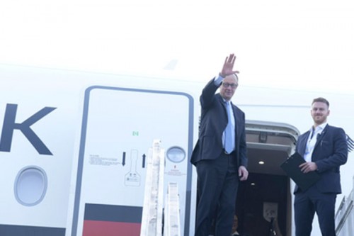German Chancellor Friedrich Merz departs after concluding India visit
