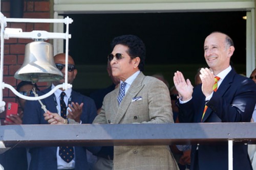 3rd Test: Sachin Tendulkar rings iconic five-minute bell at the start of Lord's Test