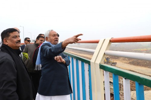 CM Nitish reviews JP Ganga Path's beautification work in Patna