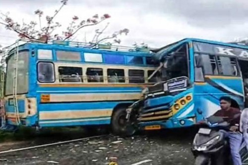 Six killed, over 20 injured as two buses collide near Tenkasi in TN