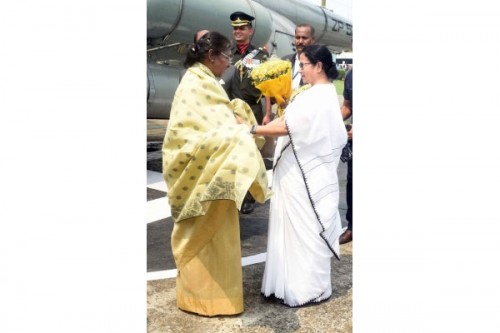President Droupadi Murmu arrived in Kolkata
