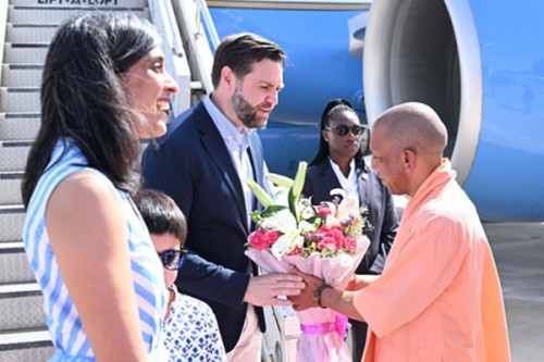 US Vice President JD Vance in Agra, visits Taj Mahal with family