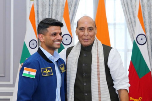 'His inspiring journey will motivate young minds': Rajnath Singh after meeting Group Capt Shubhanshu Shukla