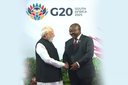 PM Modi attends G20 Leaders' Summit in Jo'burg, receives warm welcome from SA President Ramaphosa