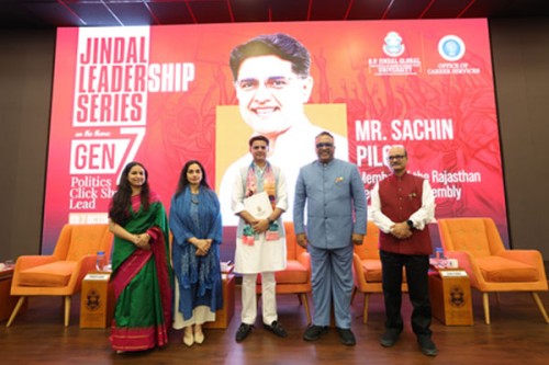 Passion for politics stronger among Indian youth outside metros: Sachin Pilot at Jindal Leadership Lecture