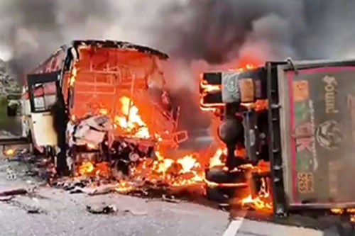 Andhra bus fire tragedy: State govt announces Rs 5 lakh ex gratia
