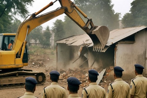 Anti-encroachment drive: 12 more buildings demolished in Ujjain's Begum Bagh area