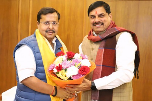 MP CM Mohan Yadav meets BJP Working President Nitin Nabin in Delhi