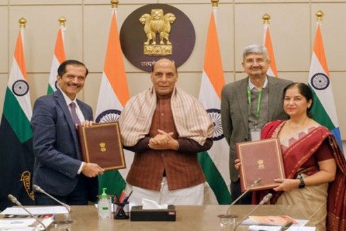 Rajnath Singh steers MoU between DRDO, Raksha University for R&D