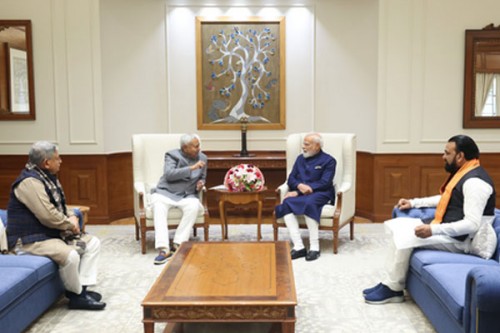 Bihar CM Nitish Kumar meets PM Modi in Delhi; discuss development and political issues