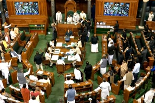 Lok Sabha adjourned for the day amid Oppn protests
