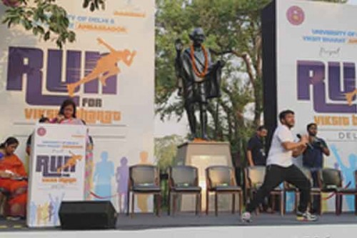Viksit Bharat Ambassador: DU students and teachers participate in Run event, laud the initiative

