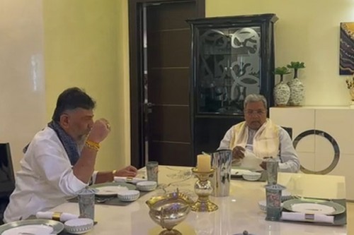 We reaffirm commitment to good governance, says Shivakumar after CM Siddaramaiah relishes idli, chicken