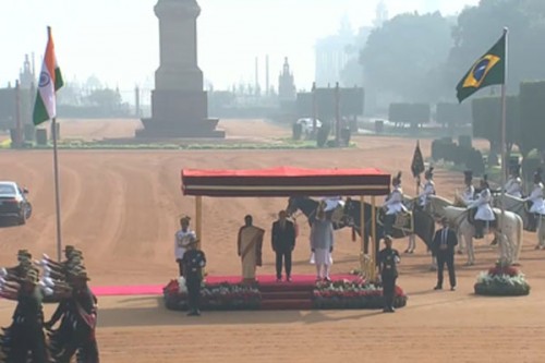 Brazilian President Lula accorded ceremonial welcome at Rashtrapati Bhavan